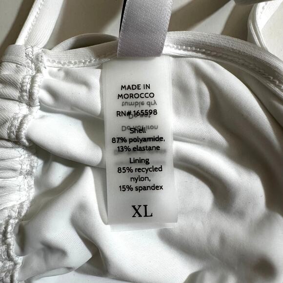 NWT Andie Swim x Demi Moore The Cannes Bikini Top White XL Beach Pool Resort - Picture 5 of 8